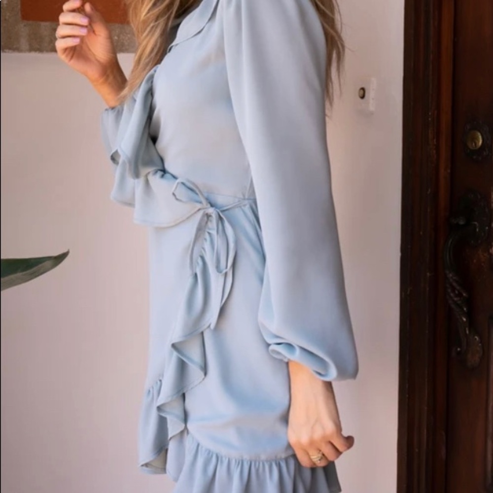 Ruffle sky blue - Picture 3 of 7
